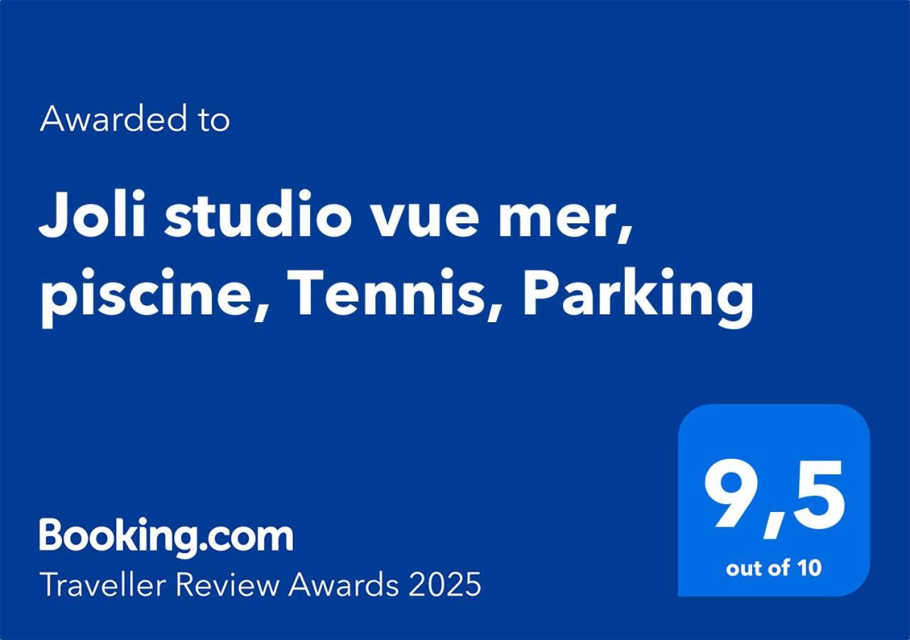 Joli Studio Vue Mer, Piscine, Tennis, Parking Антиб Экстерьер фото